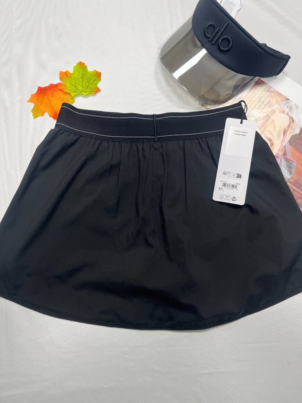 💌Alo Yoga Match Point Tennis Skirt Black NWT 🎊 - Picture 3 of 7
